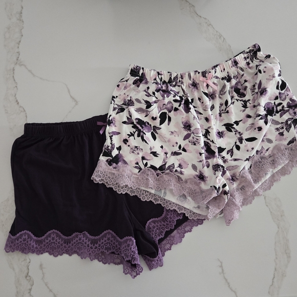 Set Of Lacey Pajama Shorts - Picture 1 of 8